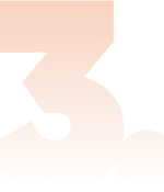Stellt eine orangene Zahl 3 dar